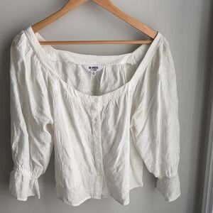 BB Dakota by Steve Madden Off-White Textured Blouse